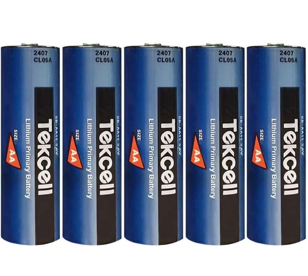 5-Pack Tekcell SB-AA11 AA 3.6V 2400mAh Lithium Primary Battery